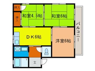 モアナパレスＡ棟の物件間取画像